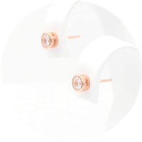 Ασημένια σκουλαρίκια σε ροζ χρυσό χρώμα 5.20mm