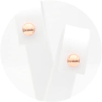 Ασημένια σκουλαρίκια μπίλιες σε ροζ χρυσό χρώμα 5.00mm