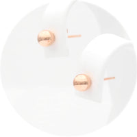 Ασημένια σκουλαρίκια μπίλιες σε ροζ χρυσό χρώμα 5.00mm