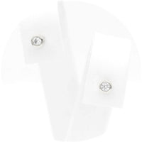 Ασημένια σκουλαρίκια με πέτρες ζιργκόν 3.40mm