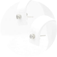 Ασημένια σκουλαρίκια με πέτρες ζιργκόν 3.40mm