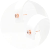 Ασημένια σκουλαρίκια σε ροζ χρυσό χρώμα 3.50mm