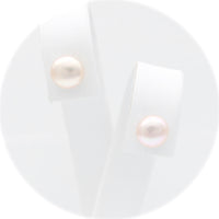 Ασημένια σκουλαρίκια με μαργαριτάρια 6.50mm