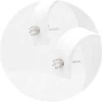 Ασημένια σκουλαρίκια με πέτρες ζιργκόν 3.00mm