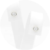 Ασημένια σκουλαρίκια με πέτρες ζιργκόν 4.20mm