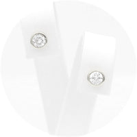 Ασημένια σκουλαρίκια με πέτρες ζιργκόν 5.20mm