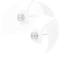 Ασημένια σκουλαρίκια με πέτρες ζιργκόν 5.20mm