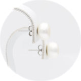Ασημένια σκουλαρίκια με μαργαριτάρια 9.40mm