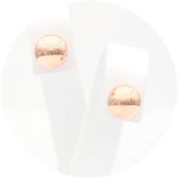 Ασημένια σκουλαρίκια μπίλιες σε ροζ χρυσό χρώμα 8.00mm