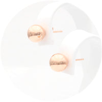 Ασημένια σκουλαρίκια μπίλιες σε ροζ χρυσό χρώμα 8.00mm