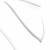 Ασημένιο κολιέ ριβιέρα 925 με λευκά ζιργκόν