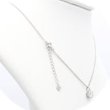 Ασημένιο επιπλατινωμένο κολιέ 925 με μοϊσανίτη