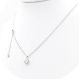 Ασημένιο επιπλατινωμένο κολιέ 925 με μοϊσανίτη