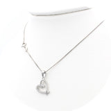 Ασημένιο επιπλατινωμένο γυναικείο κολιέ 925 με μοτίφ καρδιά
