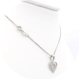Ασημένιο γυναικείο κολιέ 925 με μοτίφ καρδιά