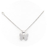 Ασημένιο κολιέ 925 με σχέδιο πεταλούδα