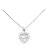 Ασημένιο γυναικείο κολιέ με μενταγιόν καρδιά