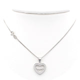 Ασημένιο γυναικείο κολιέ με μενταγιόν καρδιά