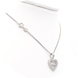 Ασημένιο γυναικείο κολιέ με μενταγιόν καρδιά