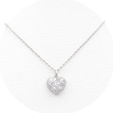 Ασημένιο γυναικείο κολιέ 925 με μενταγιόν καρδιά