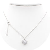 Ασημένιο γυναικείο κολιέ 925 με μενταγιόν καρδιά