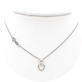 Ασημένιο επιπλατινωμένο γυναικείο κολιέ με μενταγιόν καρδιά