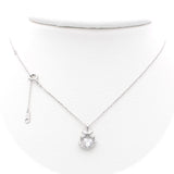 Ασημένιο κολιέ με μοτίφ φιόγκο και καρδιά