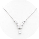 Ασημένιο γυναικείο κολιέ 925 με λευκές πέτρες