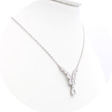 Ασημένιο γυναικείο κολιέ 925 με λευκές πέτρες