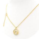 Ασημένιο κολιέ με στρογγυλό μοτίφ