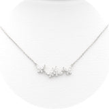 Ασημένιο επιπλατινωμένο κολιέ 925 με μοτίφ πεταλούδες