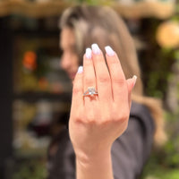 Μονόπετρο δαχτυλίδι Swarovski λευκόχρυσο - WD282