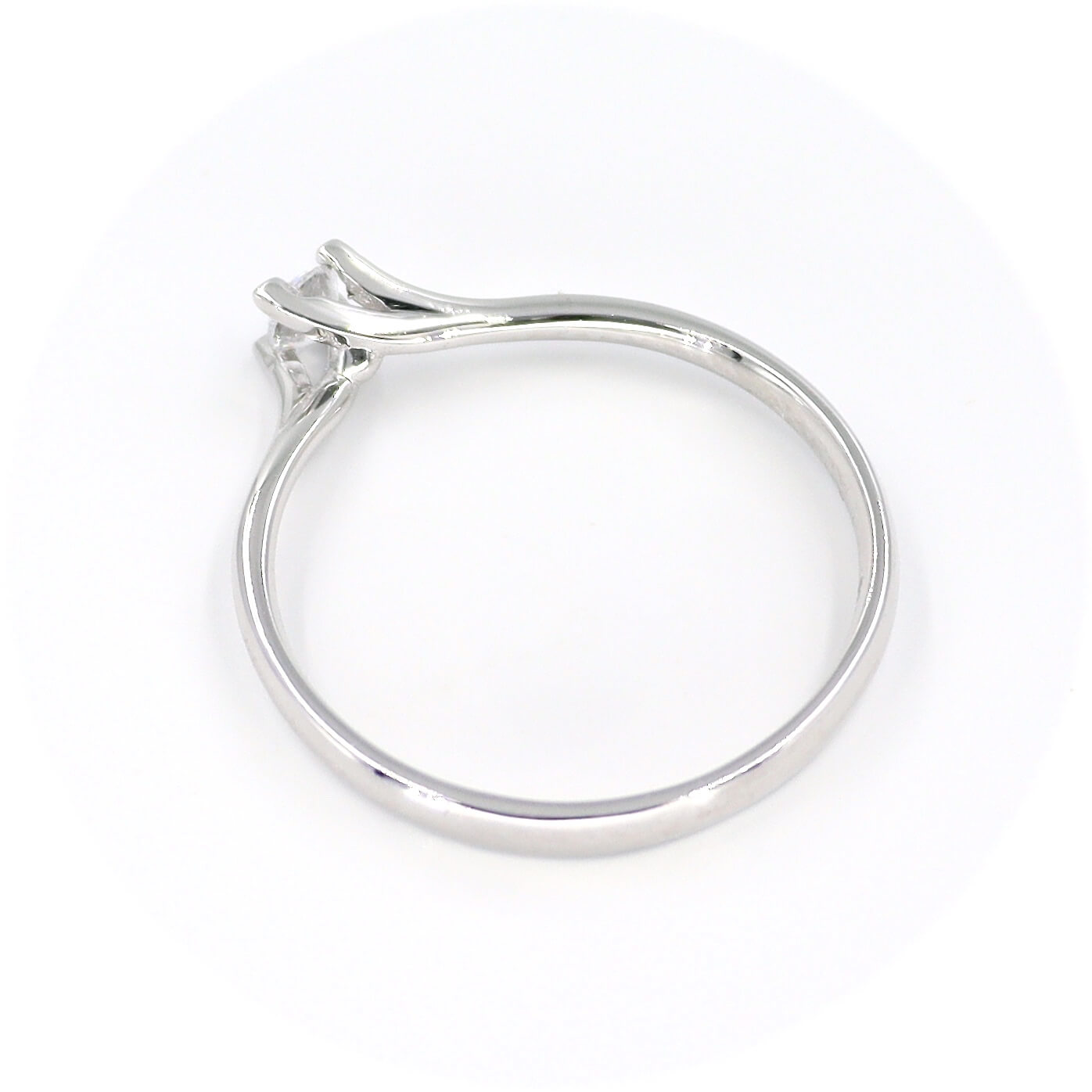 Λευκόχρυσο μονόπετρο δαχτυλίδι - WD399