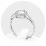 Μονόπετρο δαχτυλίδι λευκόχρυσο - WD437