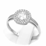 Μονόπετρο δαχτυλίδι λευκόχρυσο - WD437