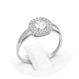 Μονόπετρο δαχτυλίδι λευκόχρυσο - WD437