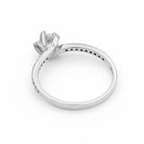 Μονόπετρο δαχτυλίδι λευκόχρυσο - WD438