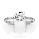 Μονόπετρο δαχτυλίδι λευκόχρυσο - WD438