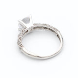 Μονόπετρο δαχτυλίδι λευκόχρυσο - WDZ328