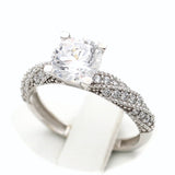 Μονόπετρο δαχτυλίδι λευκόχρυσο - WDZ328