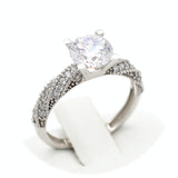 Μονόπετρο δαχτυλίδι λευκόχρυσο - WDZ328