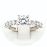 Μονόπετρο δαχτυλίδι λευκόχρυσο - WD440