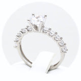 Μονόπετρο δαχτυλίδι λευκόχρυσο - WD440