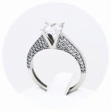 Μονόπετρο δαχτυλίδι λευκόχρυσο - WD442