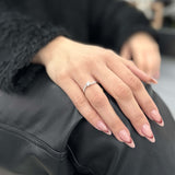 Μονόπετρο δαχτυλίδι λευκόχρυσο με διαμάντια - WDX072