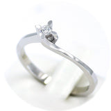 Μονόπετρο δαχτυλίδι λευκόχρυσο με διαμάντι - WDX079
