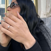 Μονόπετρο δαχτυλίδι λευκόχρυσο με διαμάντια - WDX114