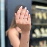 Μονόπετρο δαχτυλίδι λευκόχρυσο με διαμάντια - WDX129