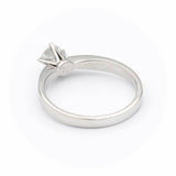 Μονόπετρο δαχτυλίδι λευκόχρυσο με διαμάντια - WDX132-1