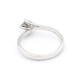 Μονόπετρο δαχτυλίδι λευκόχρυσο με διαμάντια - WDX135